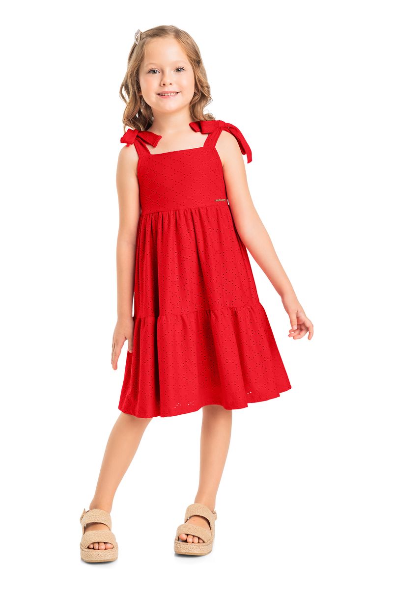 Vestido-em-Laise-Infantil--Vermelho--Quimby