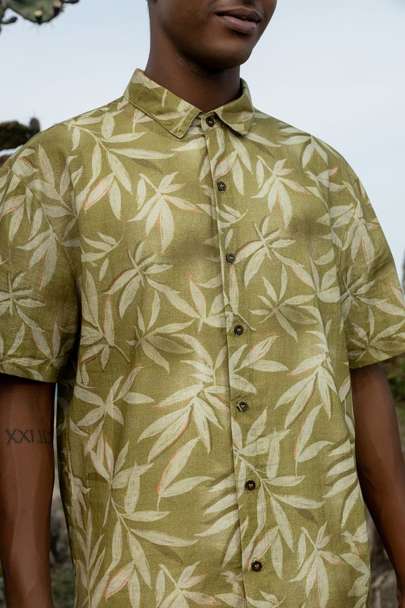 Camisa-Polo-Masculina-Estampada--Verde--The-Philippines