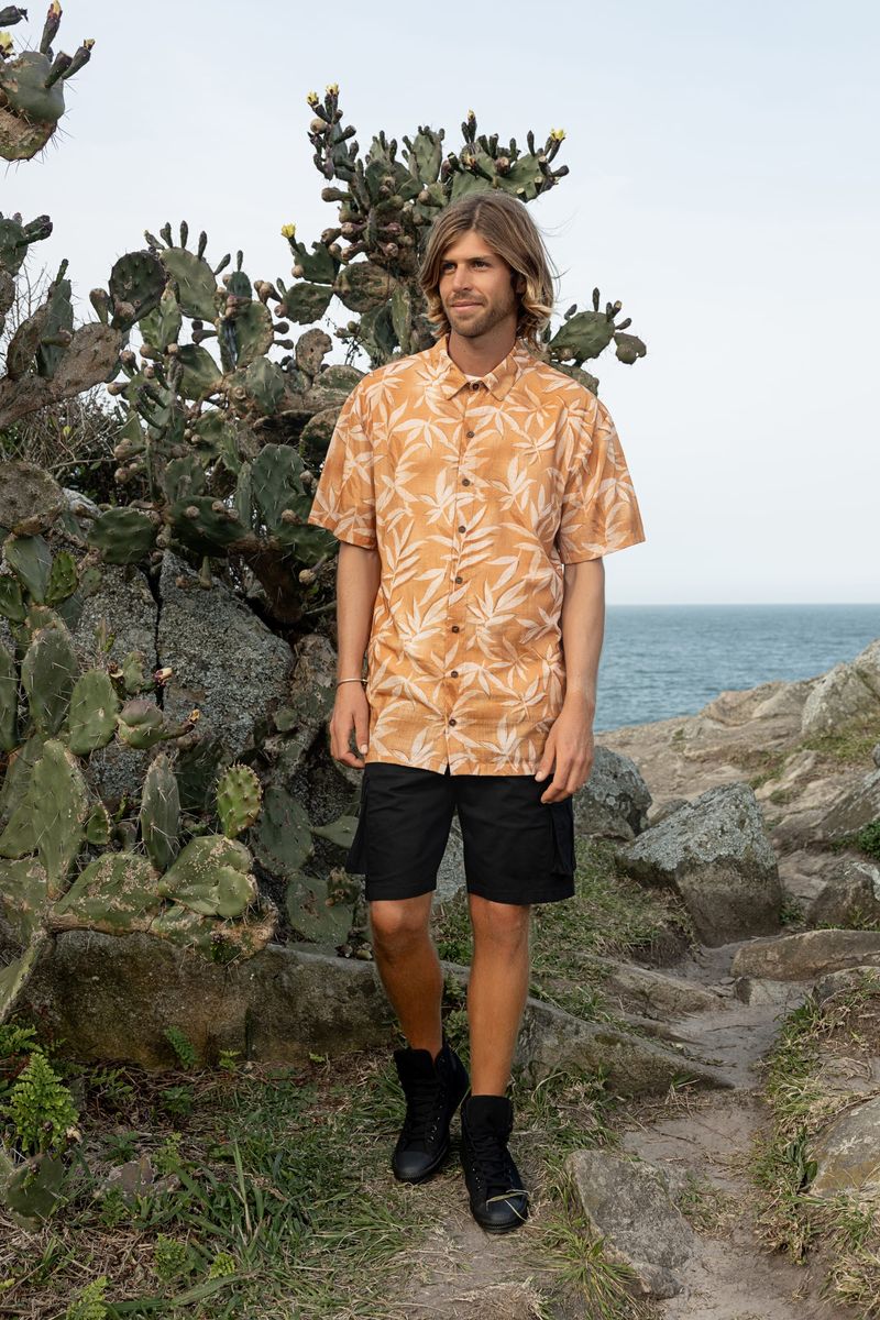 Camisa-Polo-Masculina-Estampada--Laranja--The-Philippines