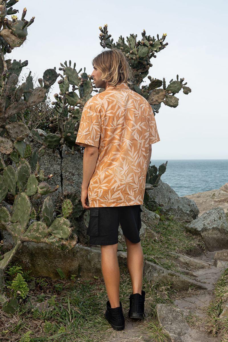 Camisa-Polo-Masculina-Estampada--Laranja--The-Philippines