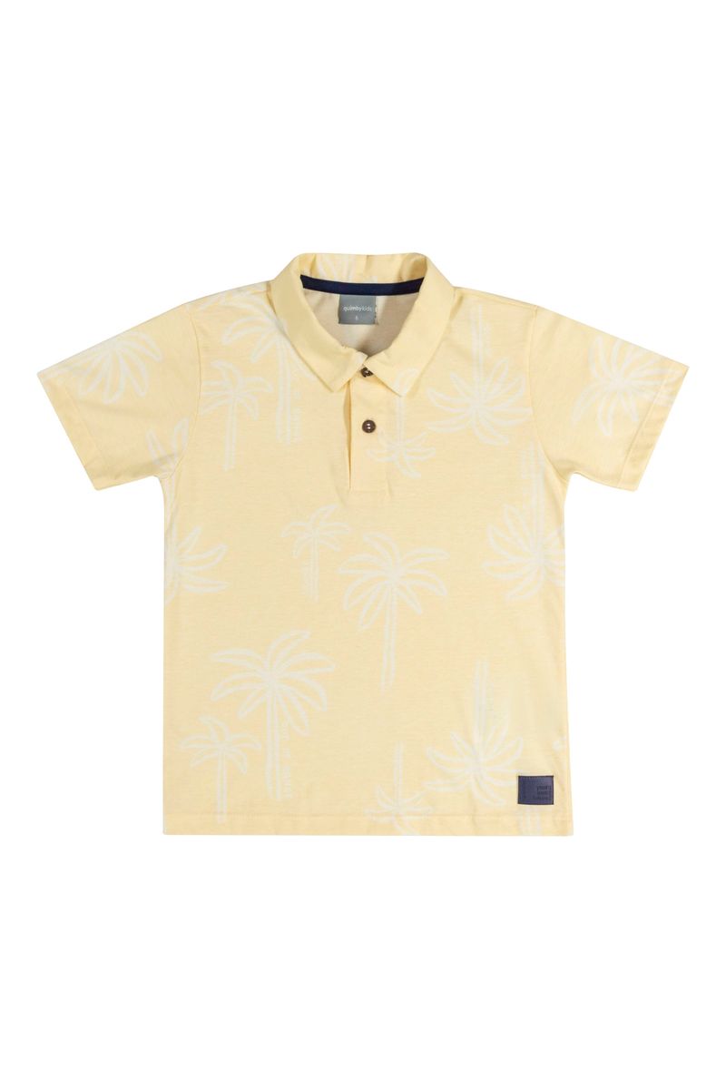 Polo-Palm-Paradise-Infantil-para-Menino--Bege--Quimby
