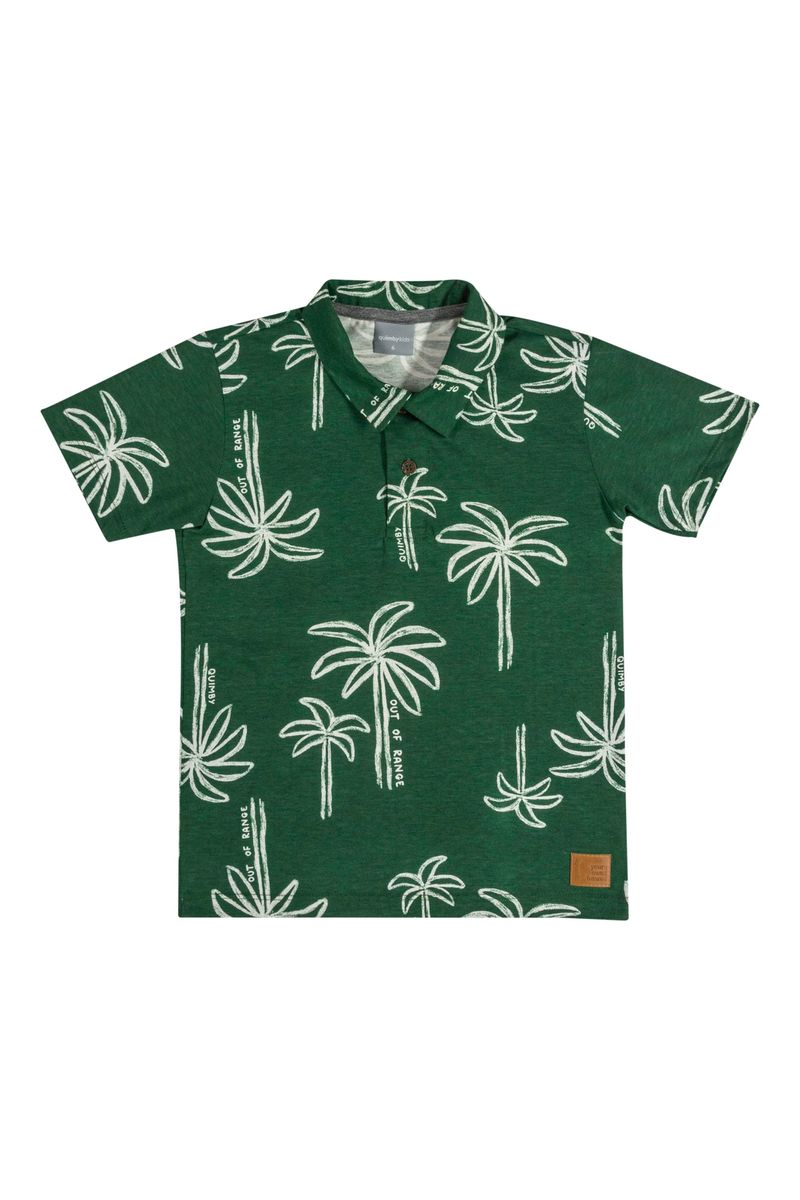 Polo-Palm-Paradise-Infantil-para-Menino--Verde--Quimby