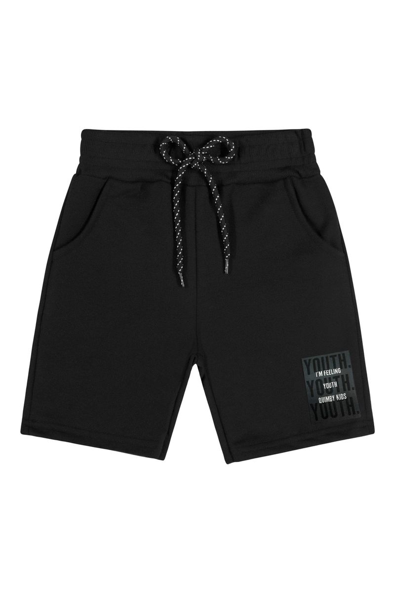 Conjunto-Camiseta-e-Bermuda-Unissex--Preto--Quimby