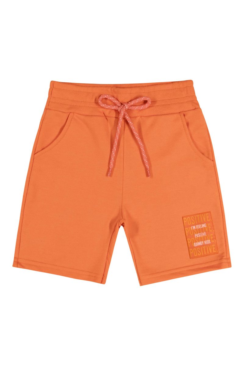 Conjunto-Camiseta-e-Bermuda-Unissex--Laranja--Quimby