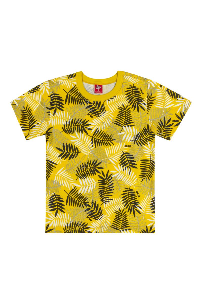 Conjunto-Bebe-Menino-com-Camiseta-e-Bermuda--Amarelo--Bee-Loop