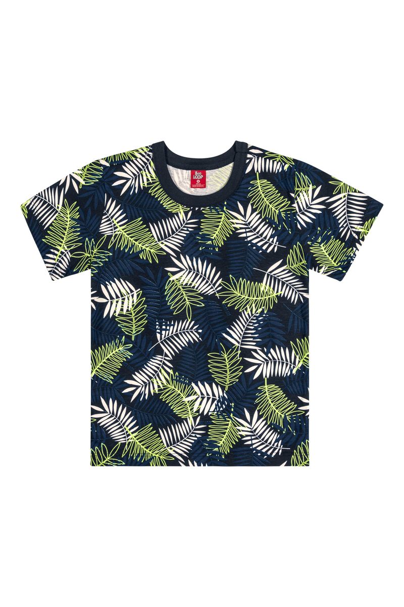 Conjunto-Bebe-Menino-com-Camiseta-e-Bermuda--Azul--Bee-Loop