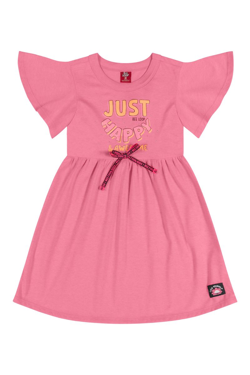 Vestido-Infantil-Evase--Rosa--Bee-Loop