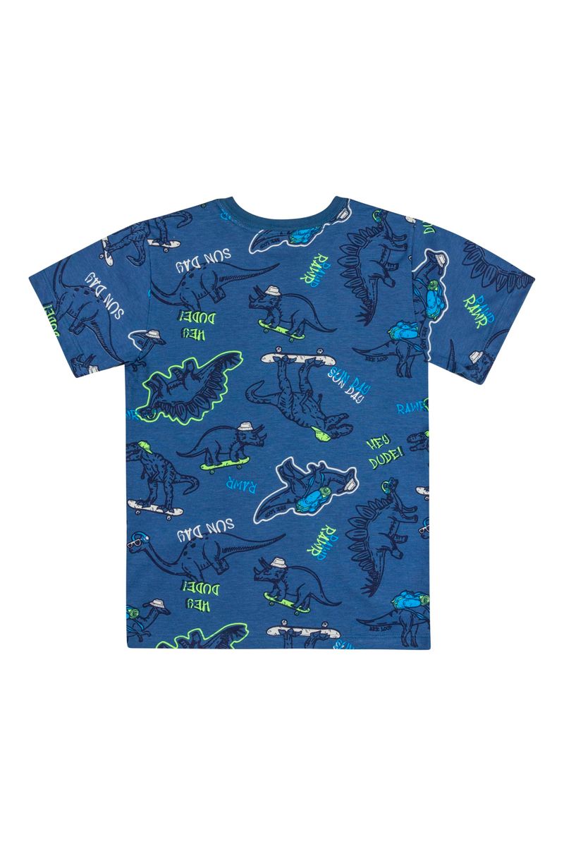 Conjunto-Camiseta-Dinos-e-Bermuda-Infantil--Azul--Bee-Loop