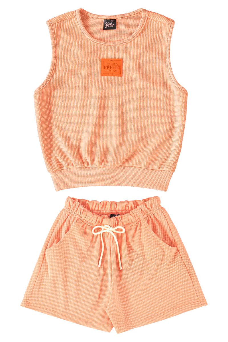 Conjunto-Regata-e-Short-Infantil--Laranja--Gloss