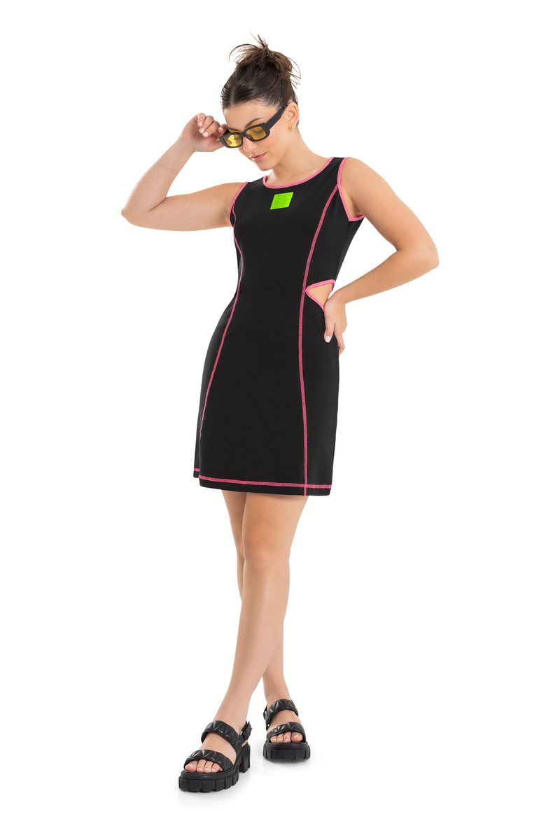 Vestido-Regata-Infantil--Preto--Gloss