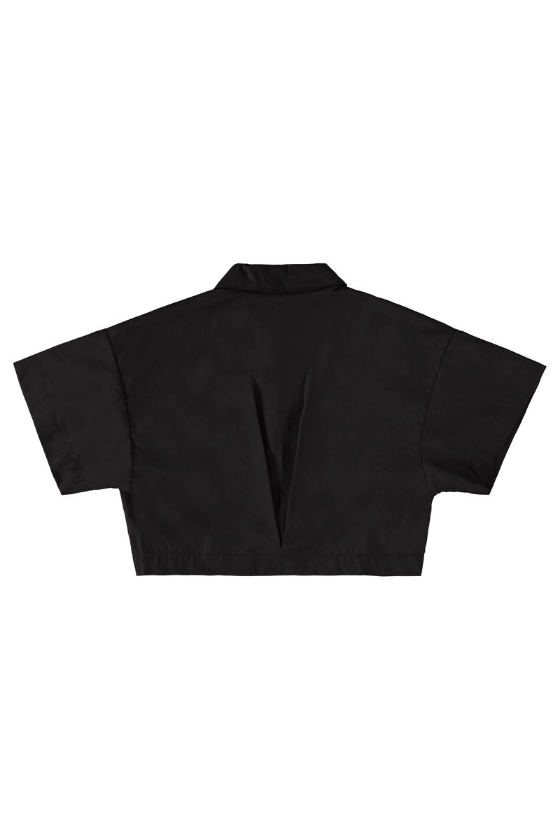 Camisa-Cropped-Juvenil-em-Tricoline--Preto--Gloss