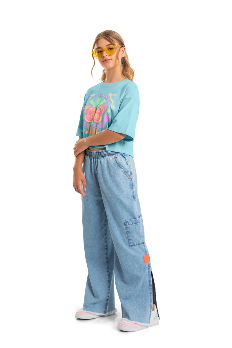 Calca-Wide-Leg-Infantil--Azul--Gloss