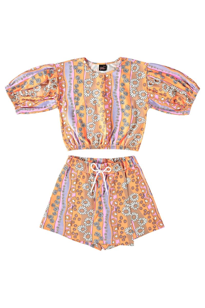 Conjunto-Florido-com-Cropped-e-Short-saia--Laranja--Gloss