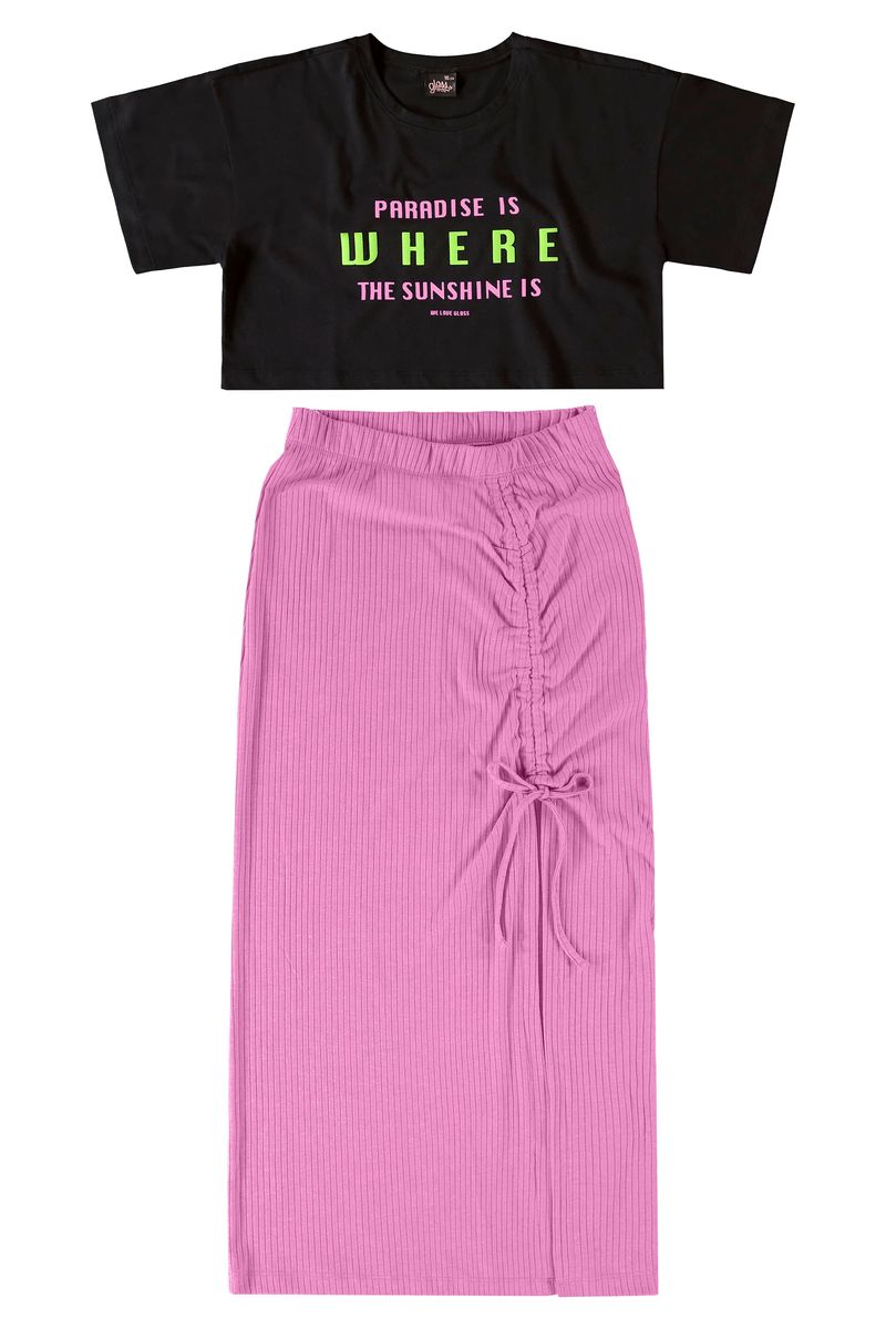 Conjunto-Cropped-e-Saia-Infantil--Preto--Gloss