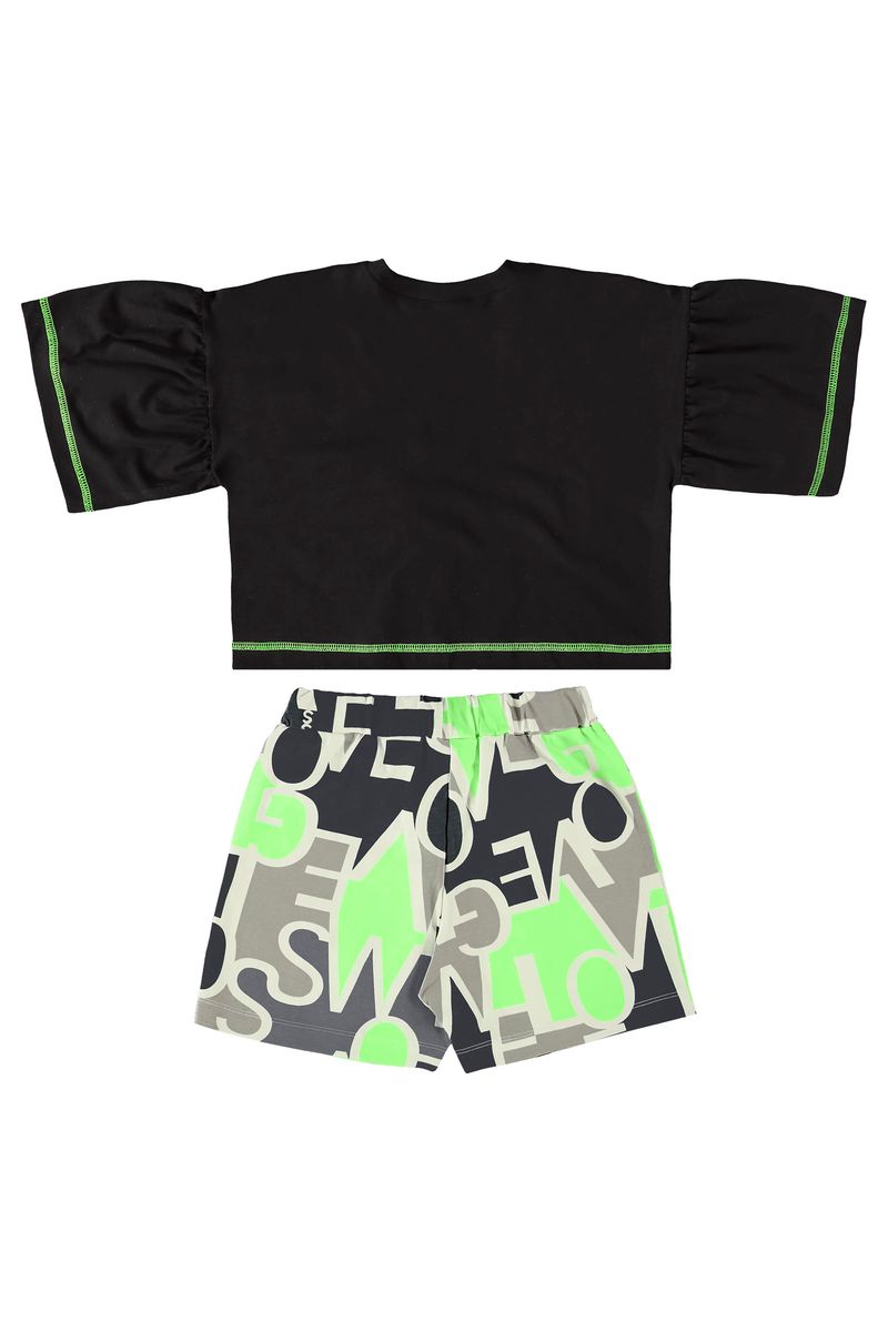 Conjunto-Blusa-e-Short-Saia-Infantil--Preto--Gloss