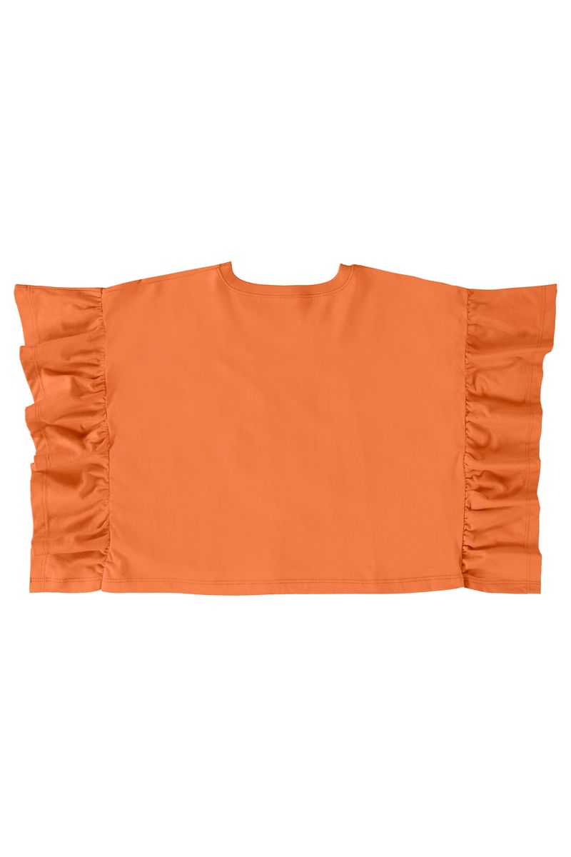 Blusa-Cropped-com-Babados--Laranja--Gloss-