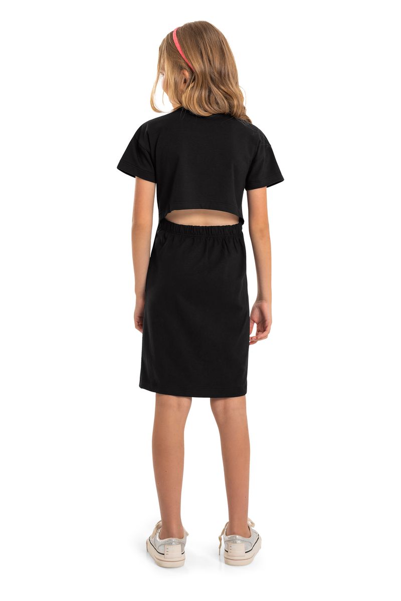 Vestido-Juvenil-em-Cotton--Preto--Gloss-