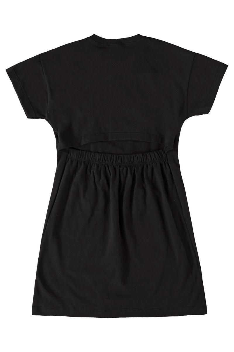 Vestido-Juvenil-em-Cotton--Preto--Gloss-