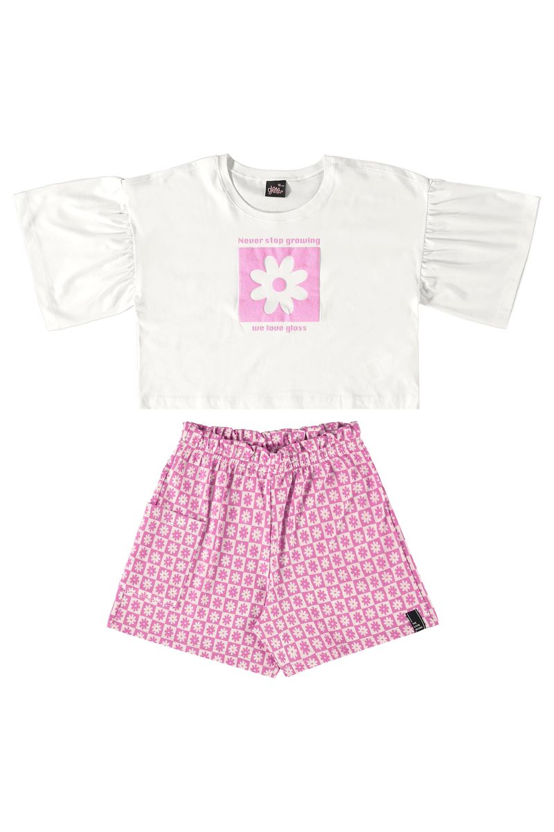 Conjunto-Infantil-Cropped-e-Short--Branco--Gloss