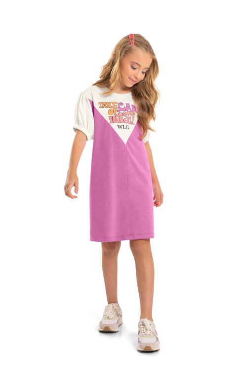 Vestido Bufante Infantil (Rosa) Gloss