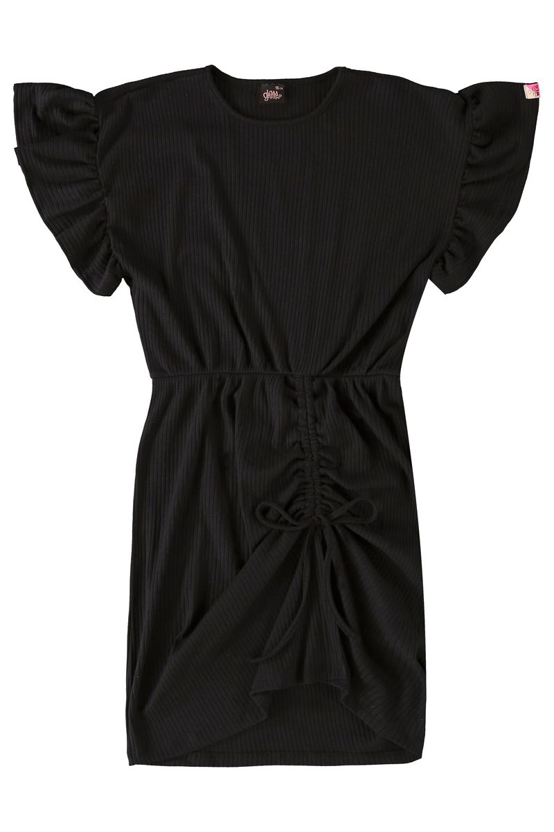 Vestido-Manga-Gode-Infantil--Preto--Gloss