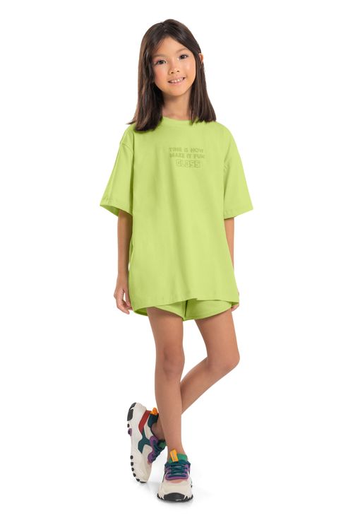 Camiseta Manga Curta Básica Infantil (Verde) Gloss