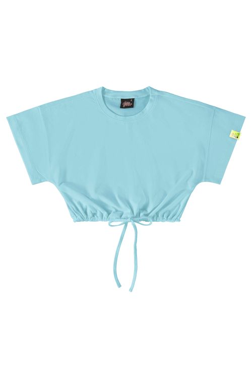 Blusa Cropped Básica Infantil (Azul) Gloss