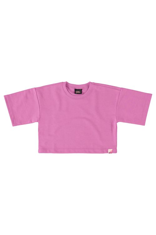 Blusa Cropped Infantil Básica Infantil (Rosa) Gloss