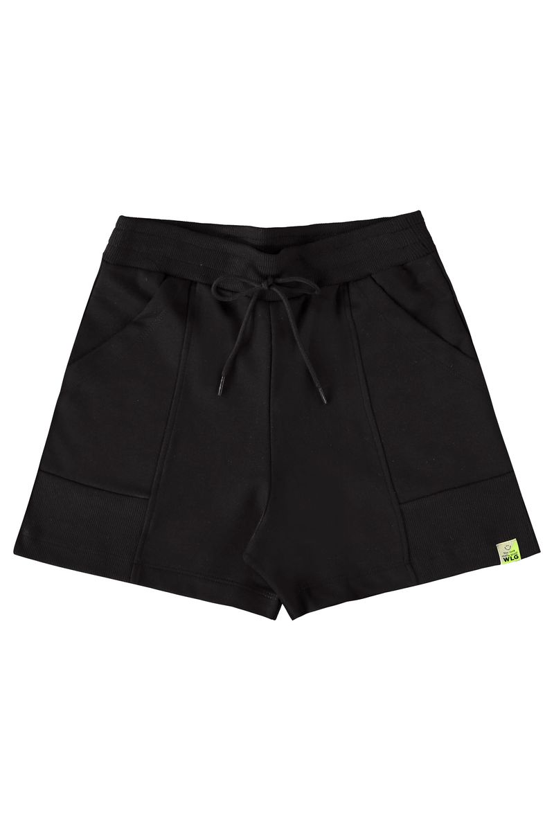 Short-Basico-em-Moletom--Preto--Gloss