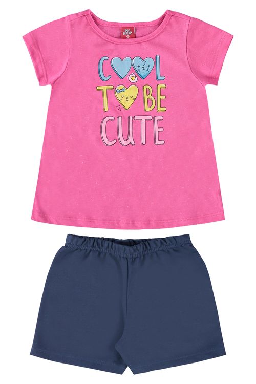 Conjunto Cool To Be Cute para Bebê Menina (Rosa) Bee Loop