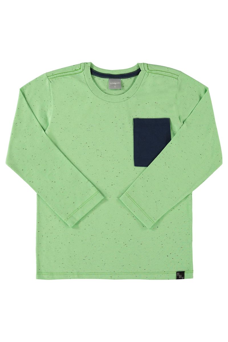 Camiseta-Manga-Longa-Infantil--Verde--Quimby