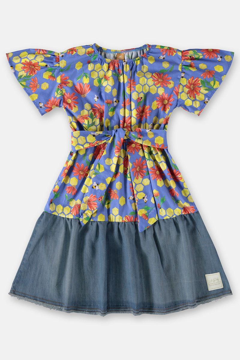 Vestido-Infantil-em-Tricoline--Azul--Up-Baby