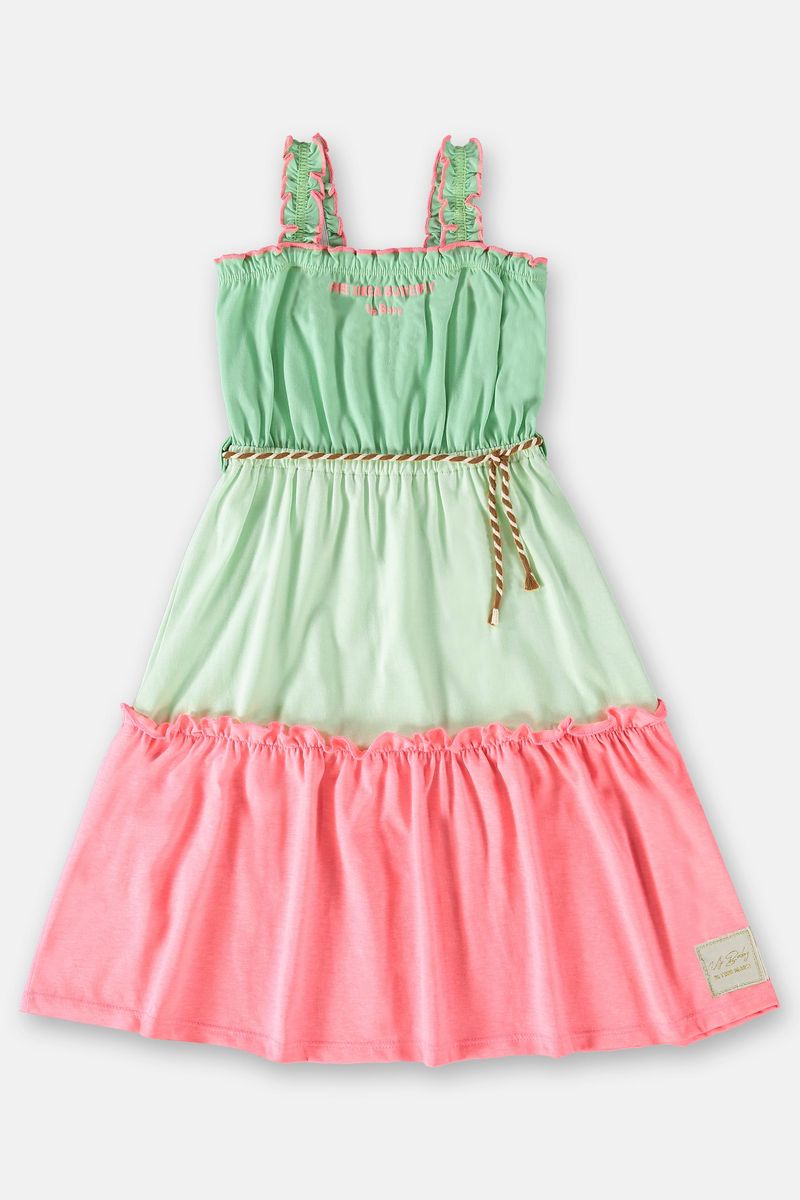 Vestido-Tricolor-Elegance-Infantil--Verde--Up-Baby