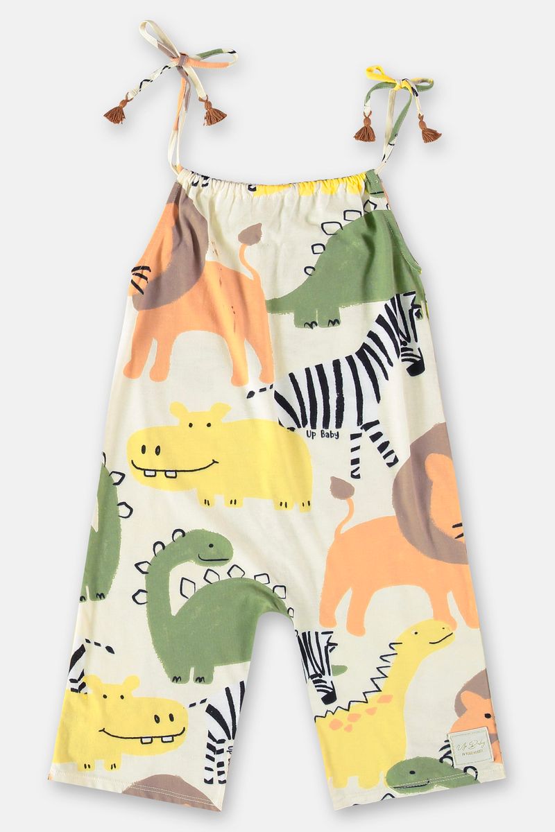 Macacao-Safari-Roar-para-Menina--Bege--Up-Baby