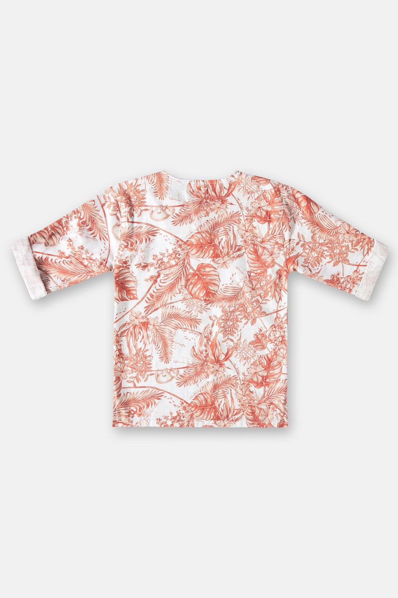 Conjunto-Floral-Sketch-Infantil-para-Meninos--Laranja--Up-Baby-