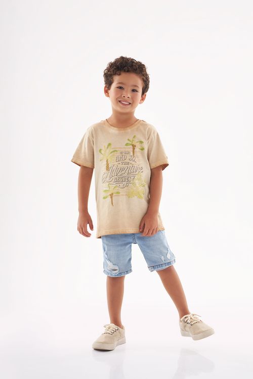 Camiseta The Adventure Infantil (Marrom) Up Baby