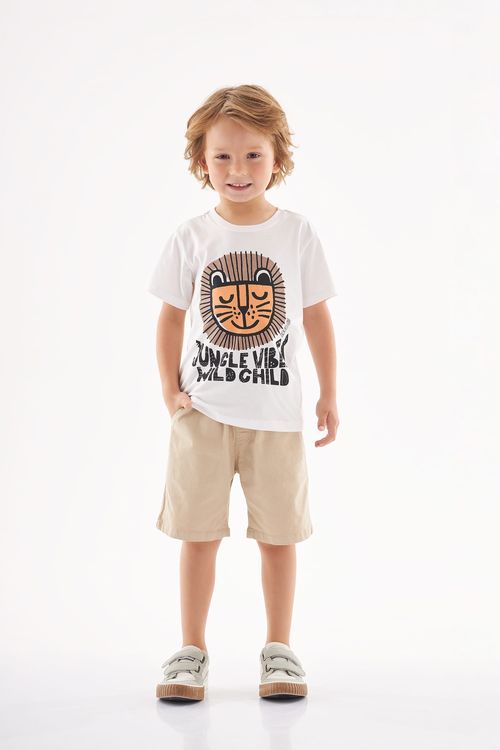 Camiseta Jungle Vibes Infantil Menino (Branco) Up Baby