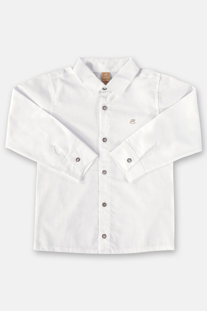 Camisa-Manga-Longa-para-Menino--Branco--Up-Baby