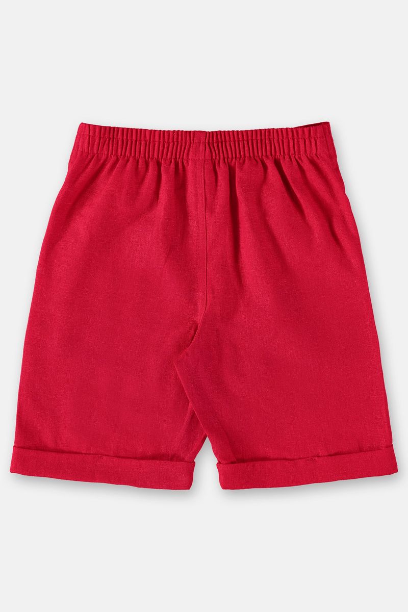 Bermuda-Infantil-em-Linho-para-Menino--Vermelho--Up-Baby-