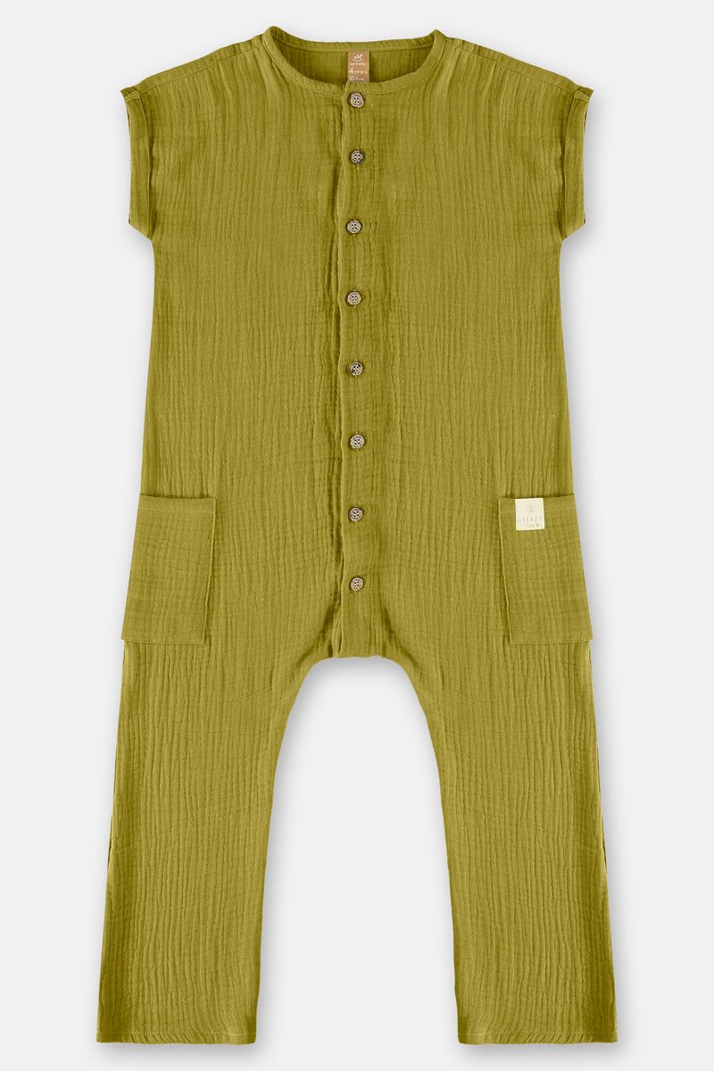 Macacao-Sem-Manga-Infantil-para-Menino--Verde--Up-Baby-