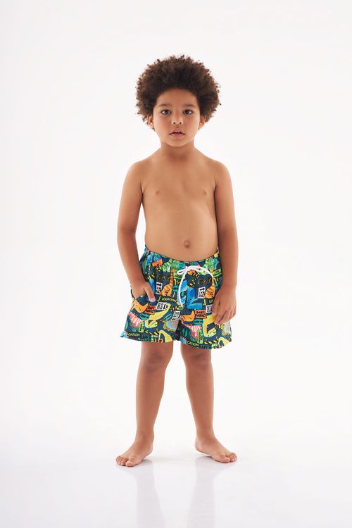 Short Jurassic Friends Infantil (Azul) Up Baby