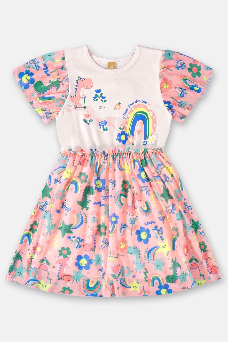 Pijama-Infantil-Sweet-Apple-para-Menina--Rosa--Up-Baby