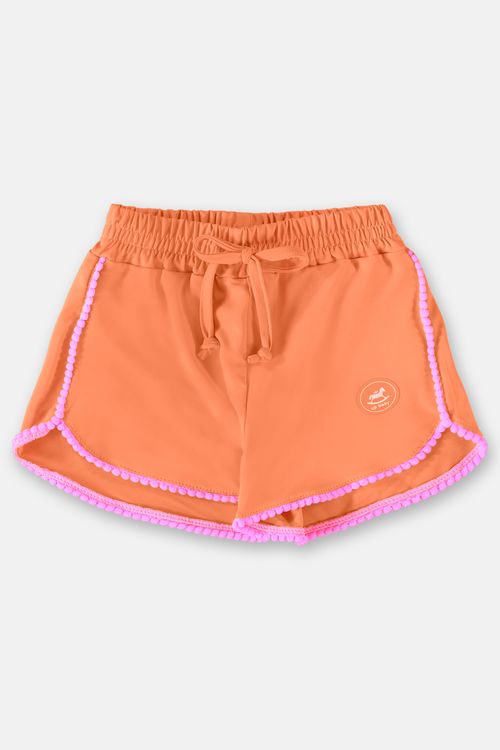 Short Infantil em Malha UV FPS+50 (Laranja Neon) Up Baby