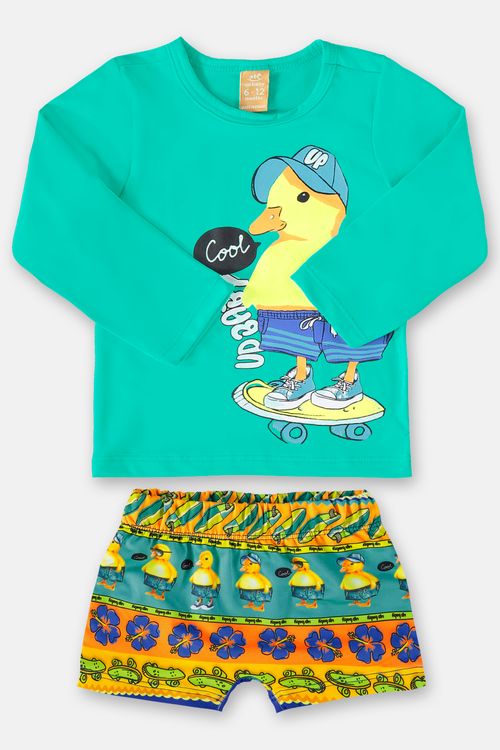 Conjunto Quack and Roll Infantil para Menino (Verde) Up Baby