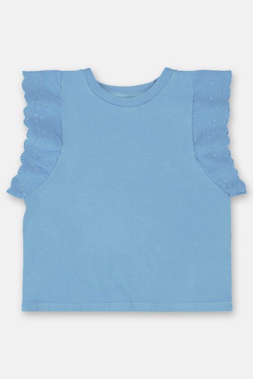 Blusa Infantil Básica em Meia Malha (Azul) Up Baby