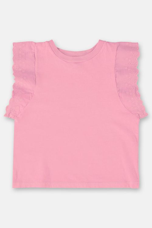 Blusa Infantil Básica em Meia Malha (Rosa) Up Baby