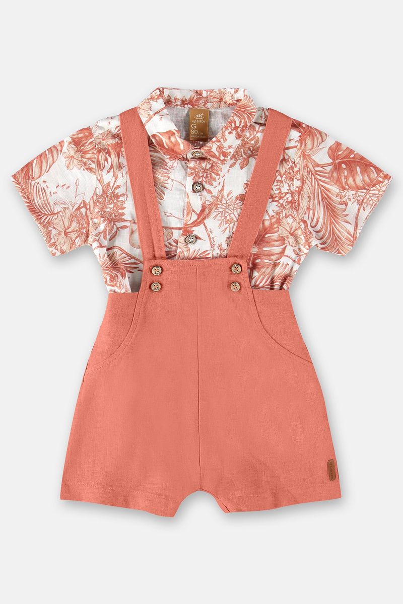 Conjunto-Jardineira-em-Linho-e-Body-Camisa-Bebe-Menino--Laranja--Up-Baby