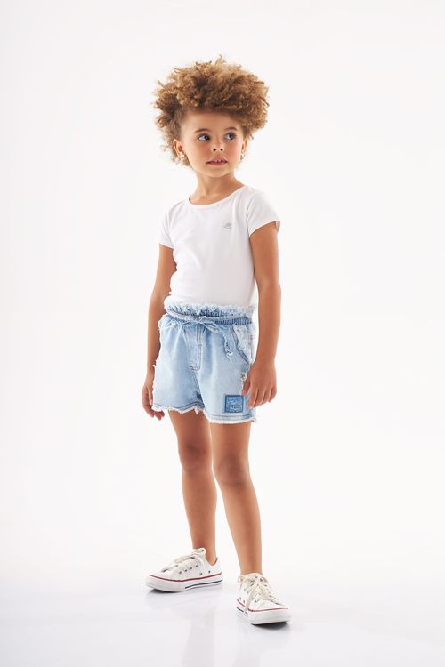 Short Jeans Infantil Menina (Azul) Up Baby