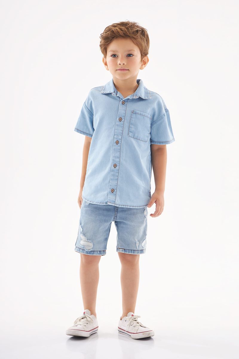 Camisa-Jeans-Infantil-Masculina--Azul--Up-Baby