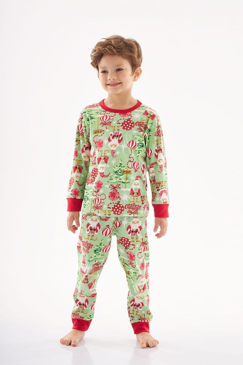 Pijama Natalino Unissex Infantil (Verde) Up Baby